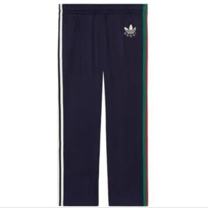 Gucci x Adidas Track Pants with Green & Red Side Stripe